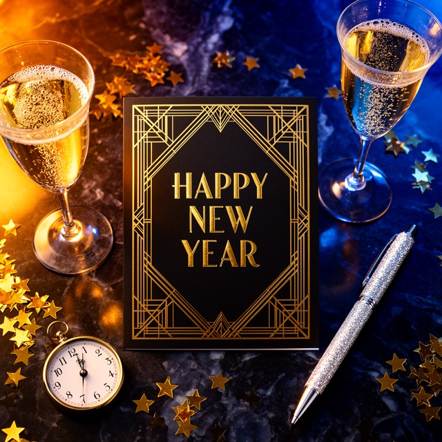 New Year greeting card