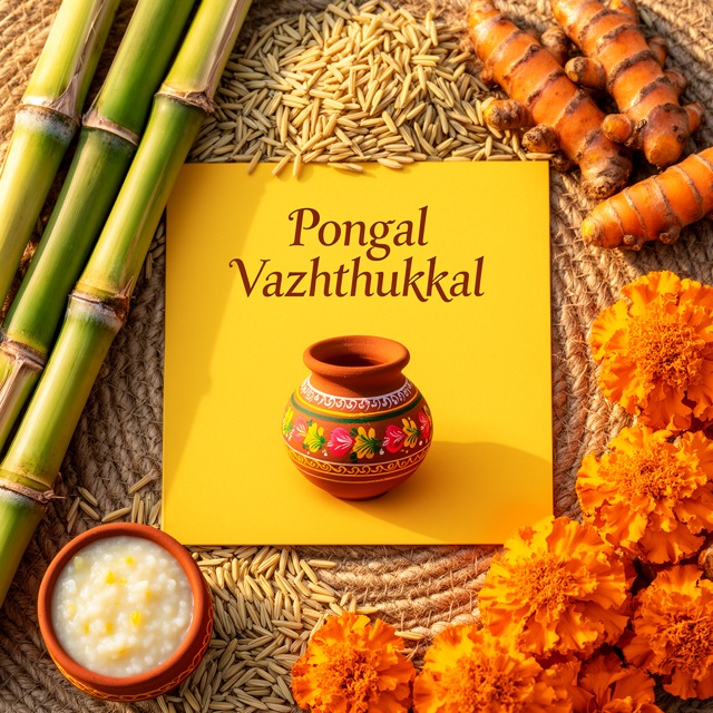 Pongal greeting card