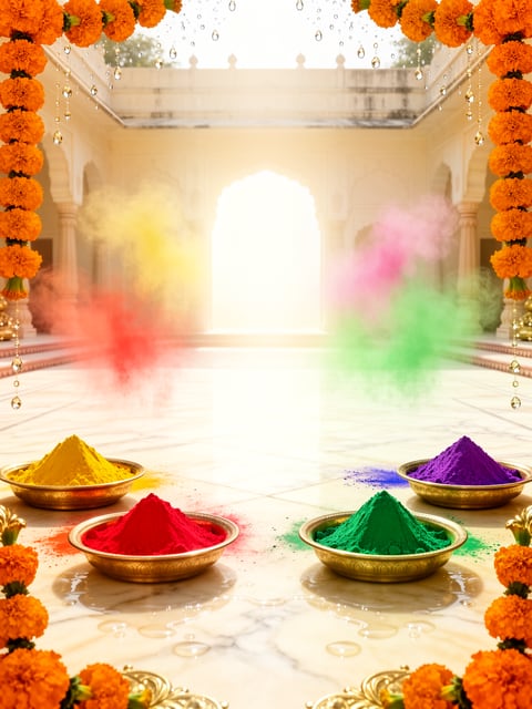 Holi greeting card