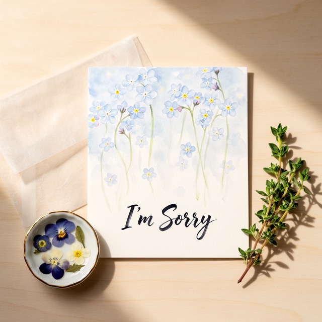 Apology greeting card