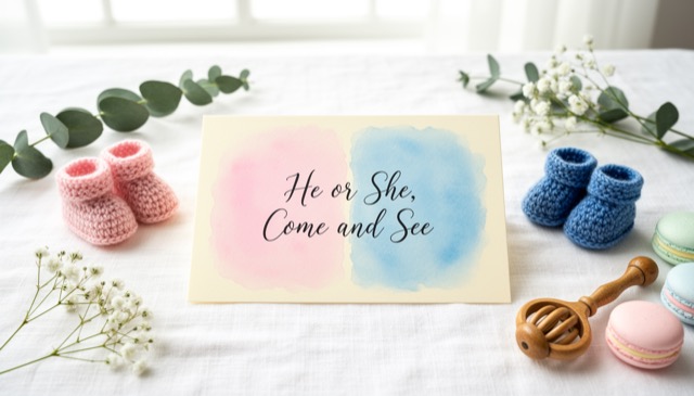 Gender Reveal greeting card