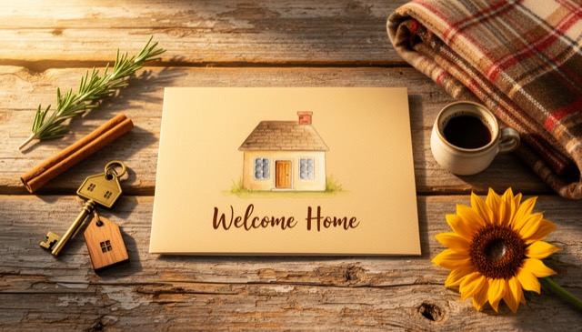 Welcome Home greeting card