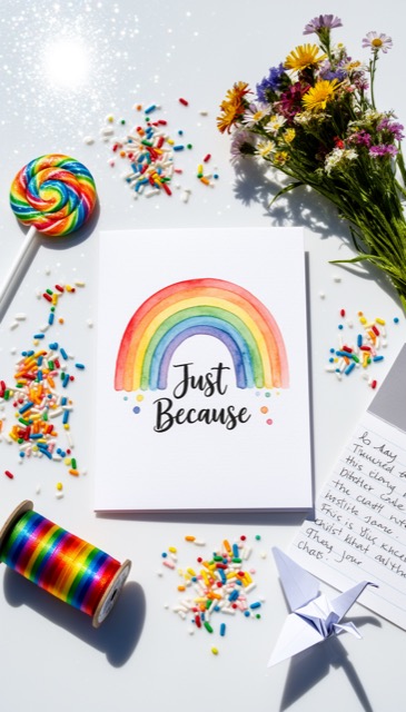 Just Because greeting card