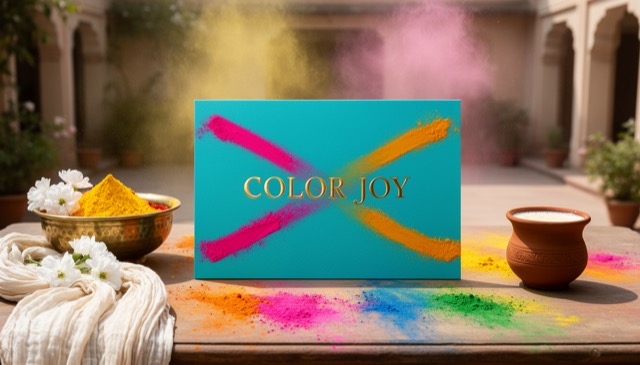 Holi greeting card