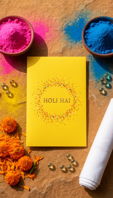 Holi greeting card