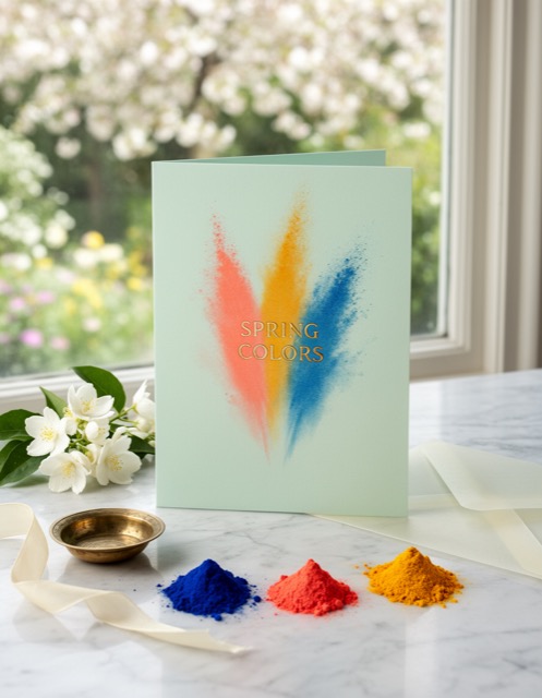 Holi greeting card