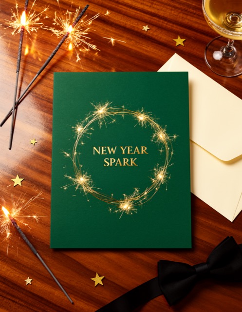 New Year greeting card