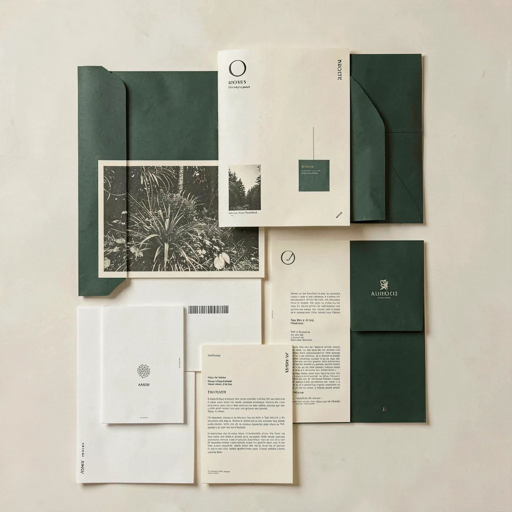 A muted identity system on stationery