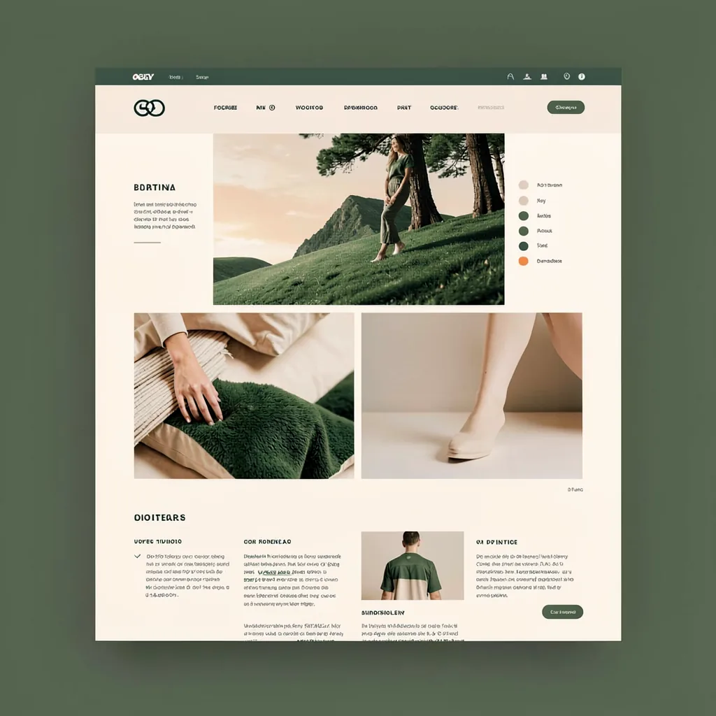 A homepage layout on a coloured ground