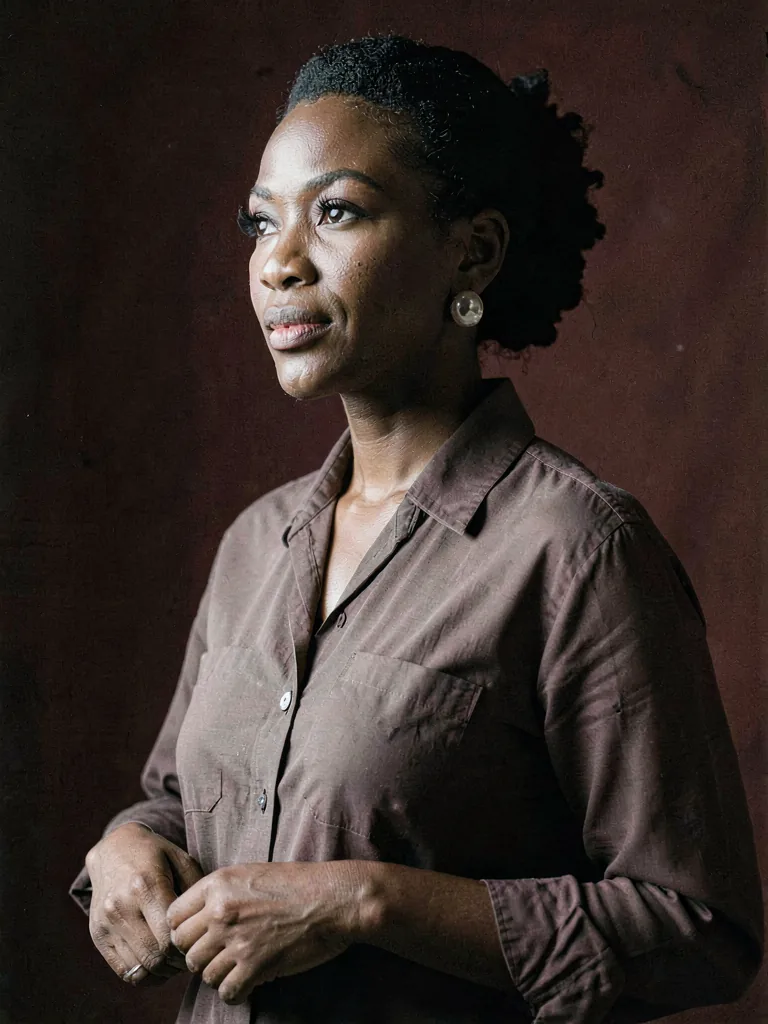 Portrait of Nia Okonkwo for the Monarch release