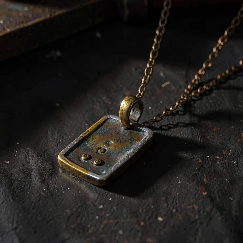 Small cast pendant on a fine chain