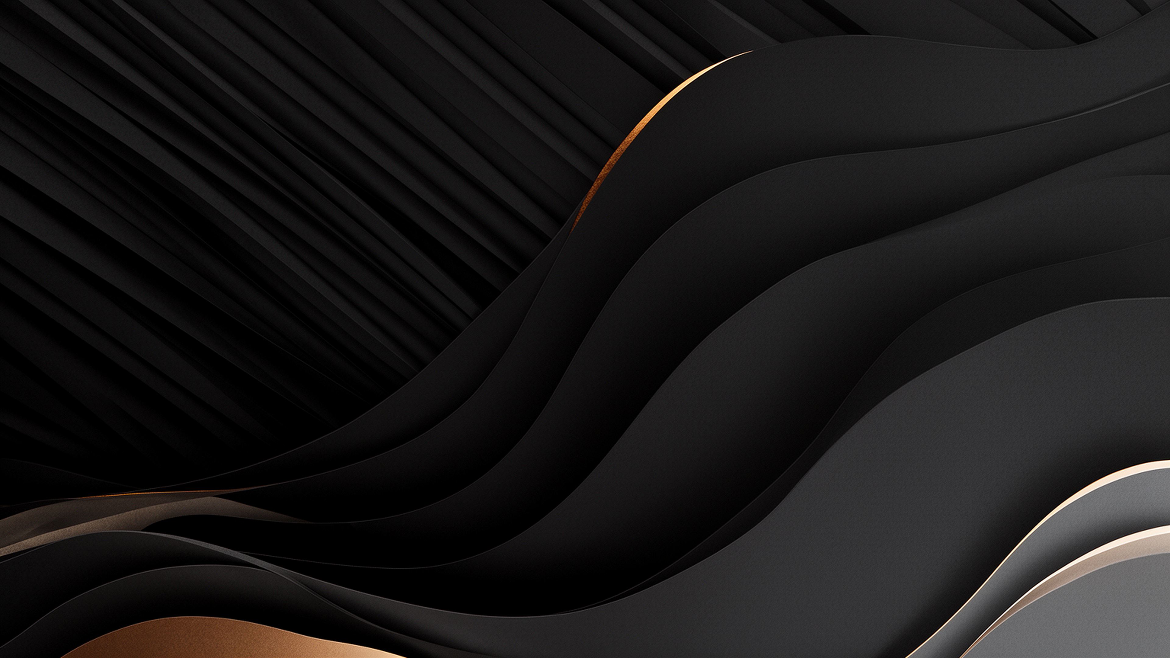 Frame 003, black paper sea-wave texture
