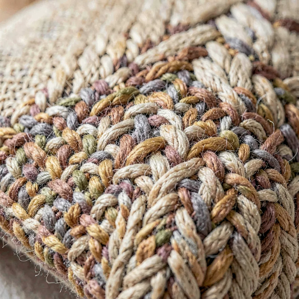 Cushion cover in a soft herringbone