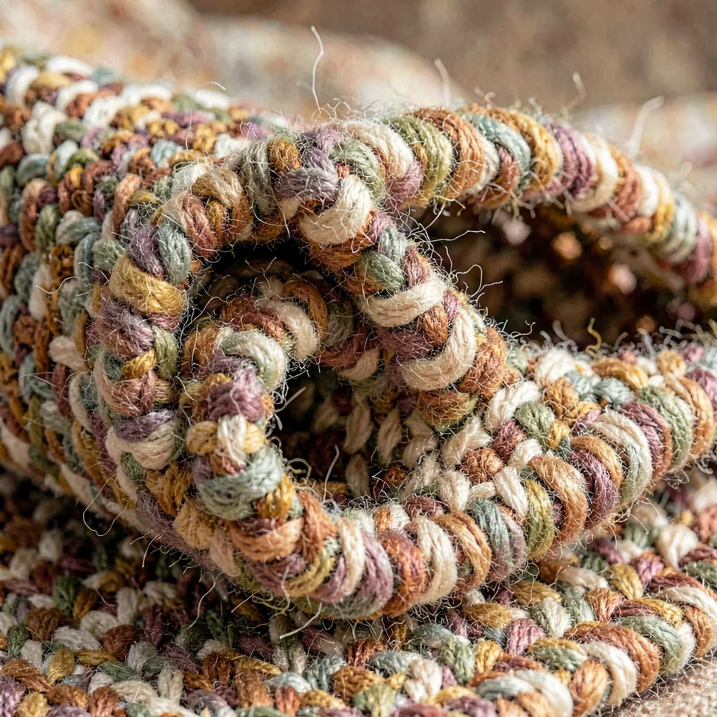 Folded blanket showing its selvedge edge