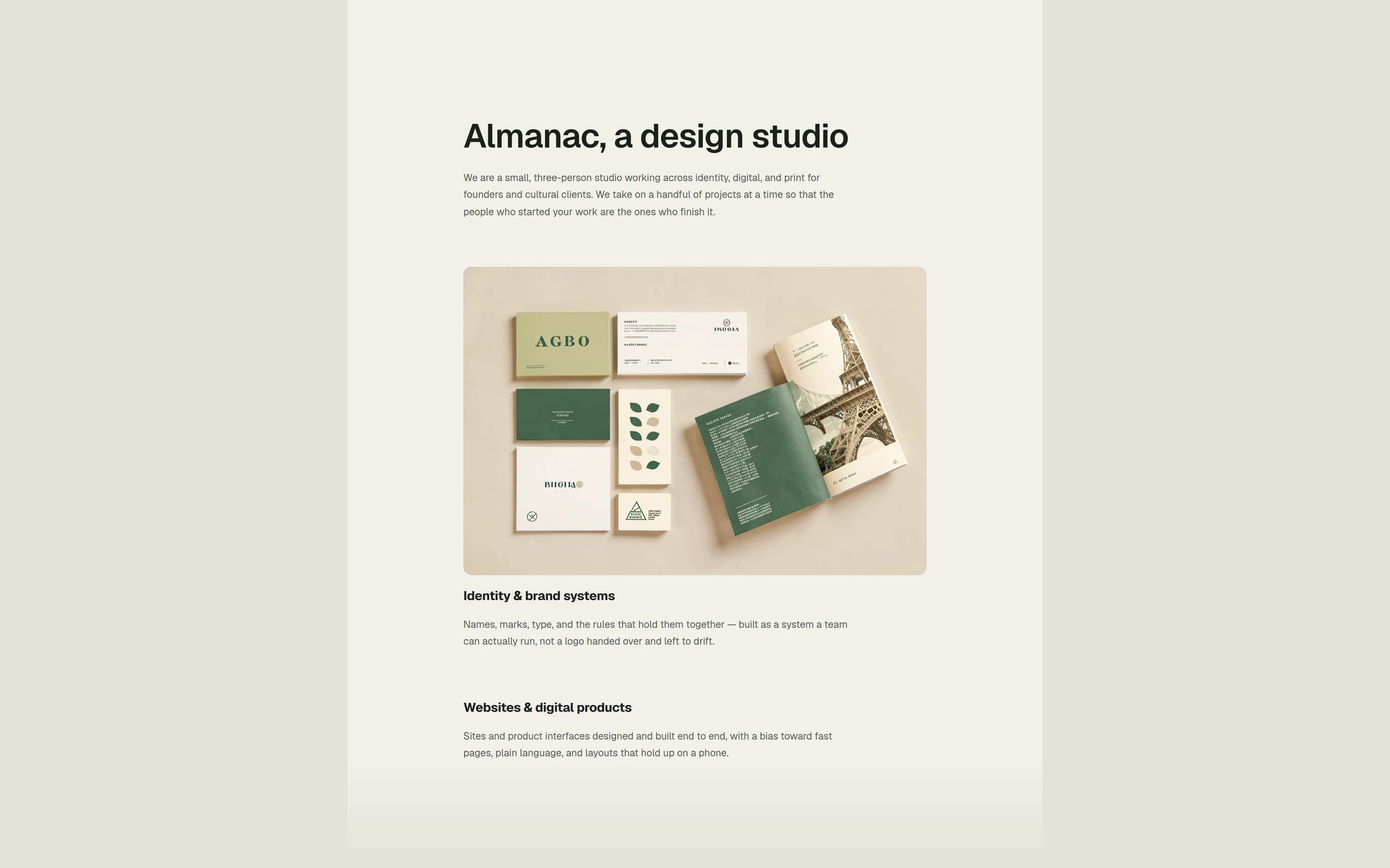 Almanac template preview