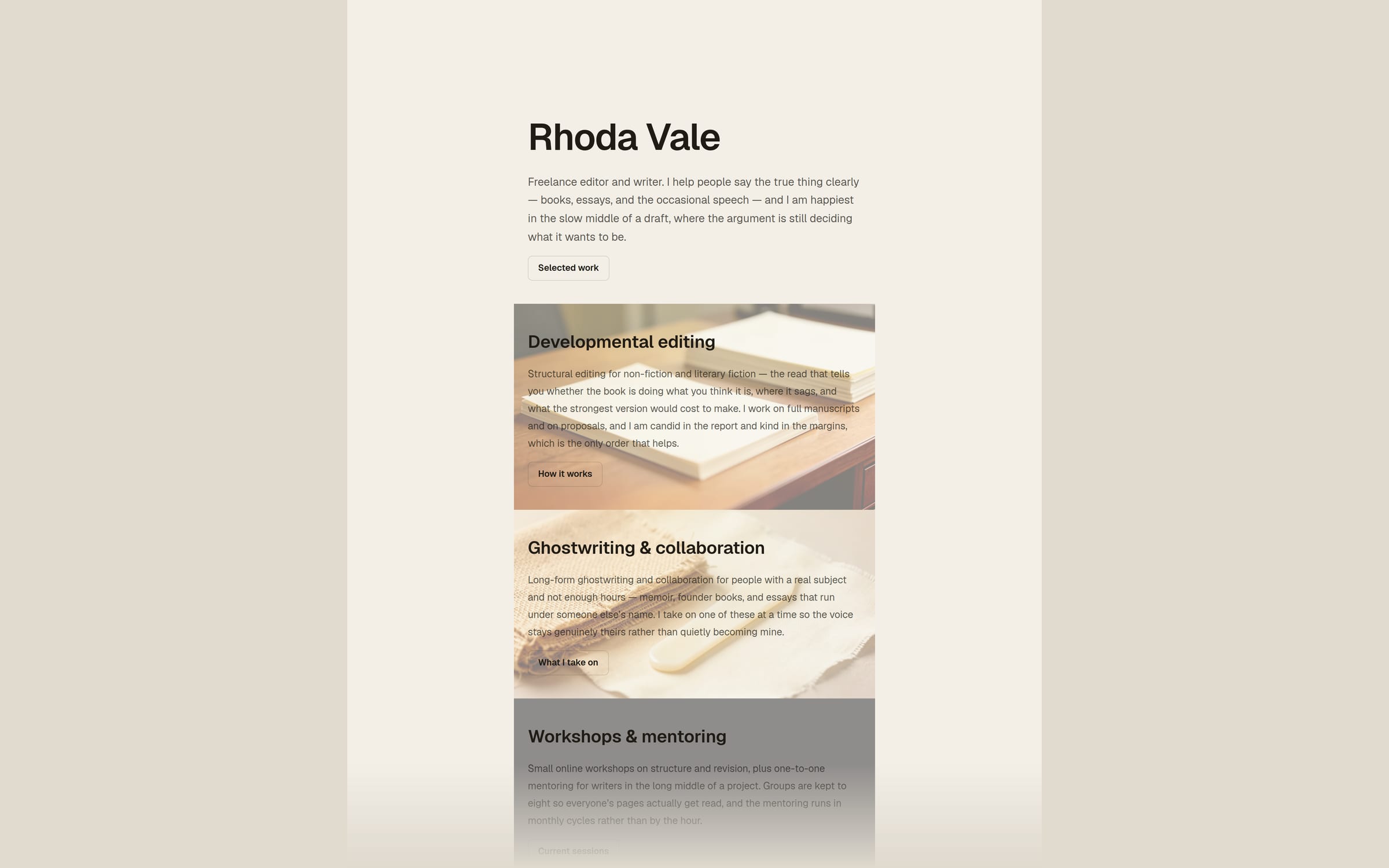Colophon template preview