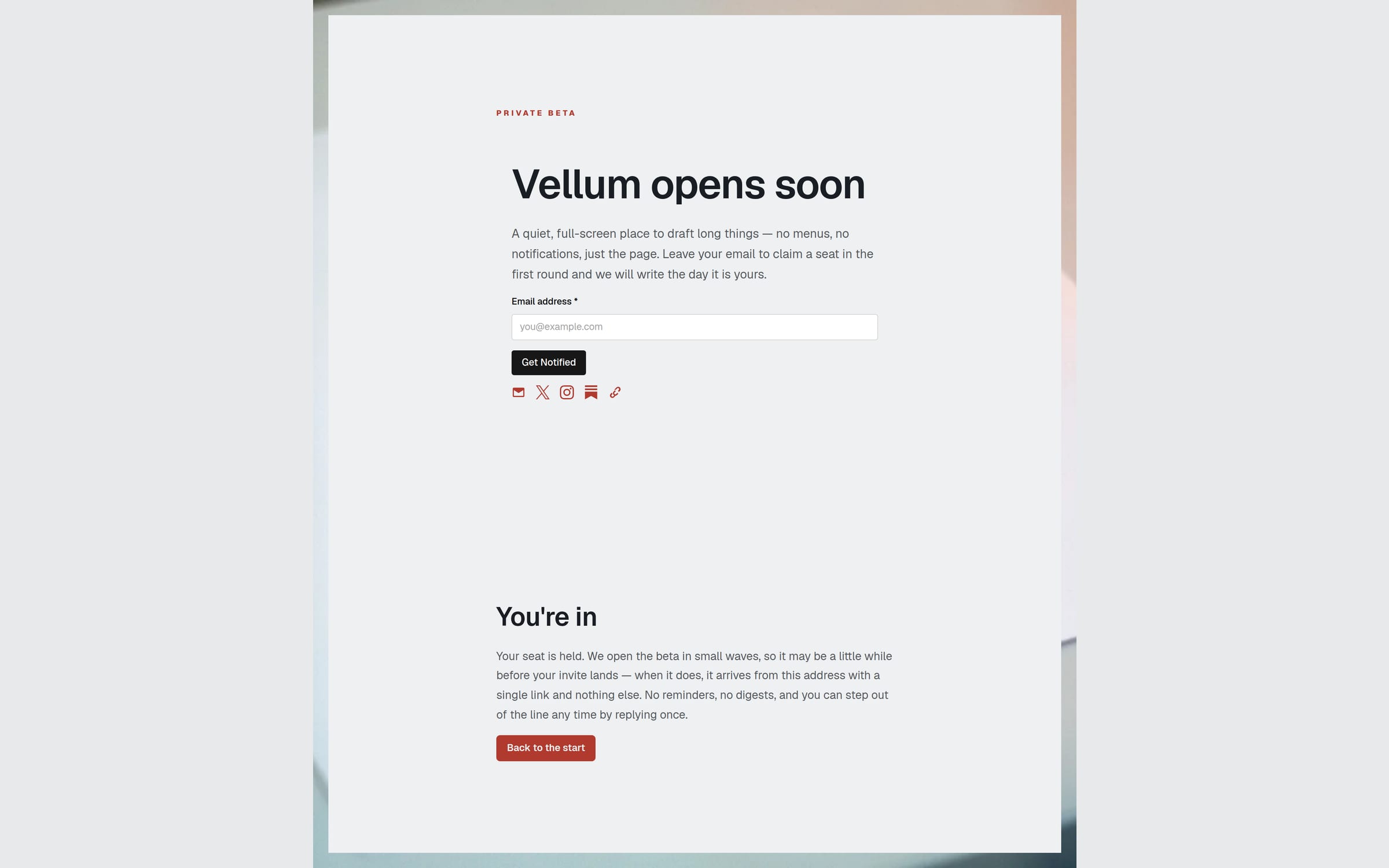 Cusp template preview