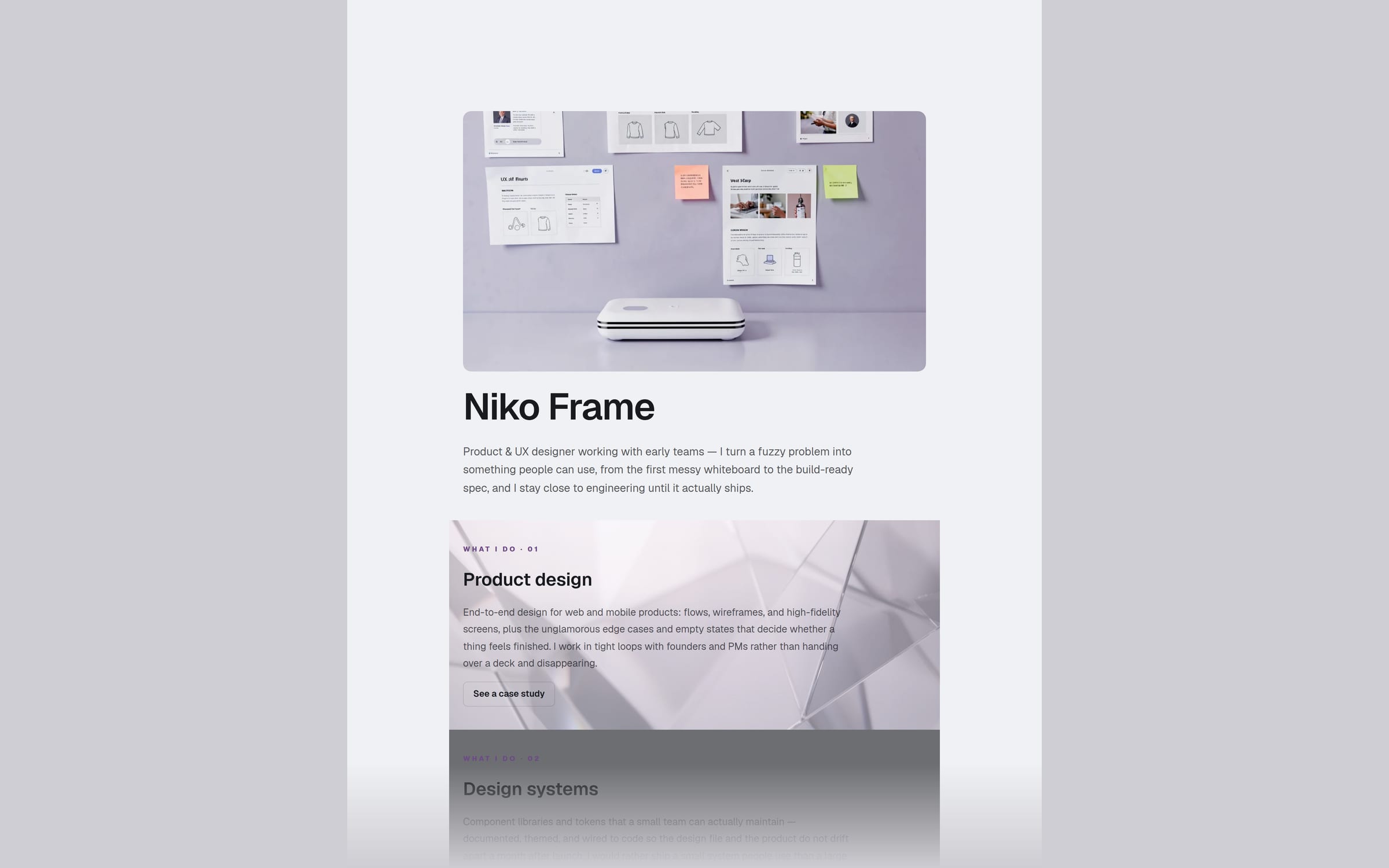 Facet template preview
