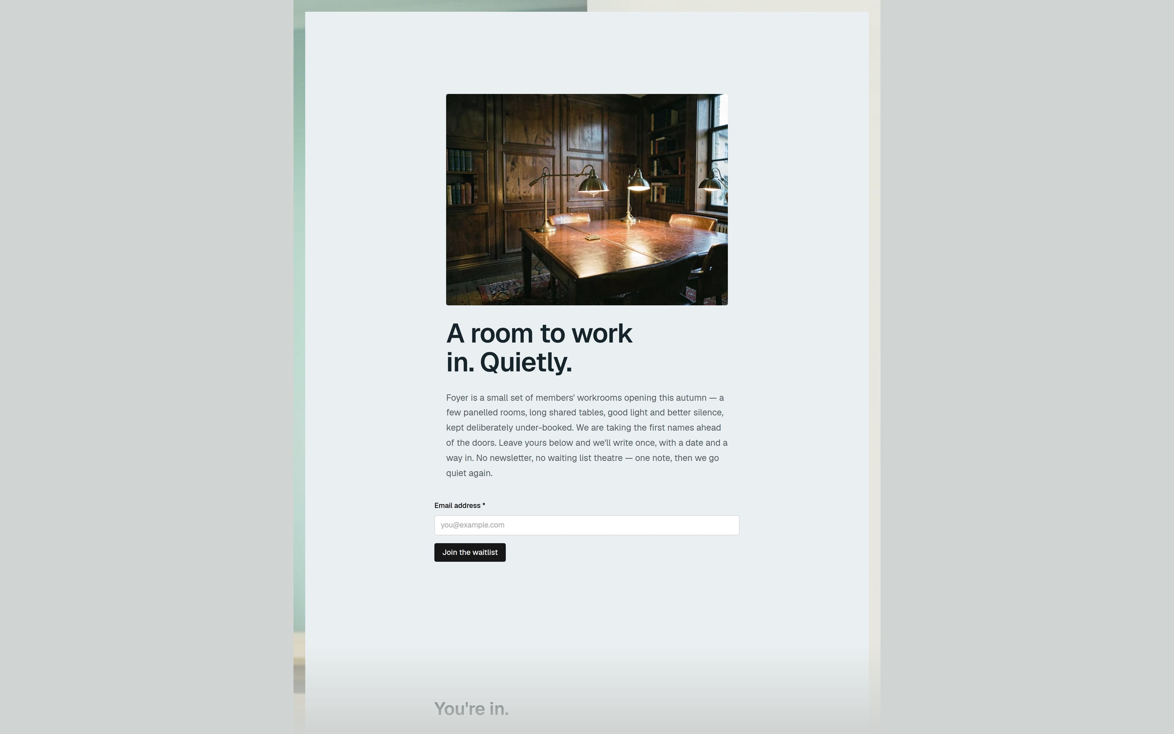 Foyer template preview