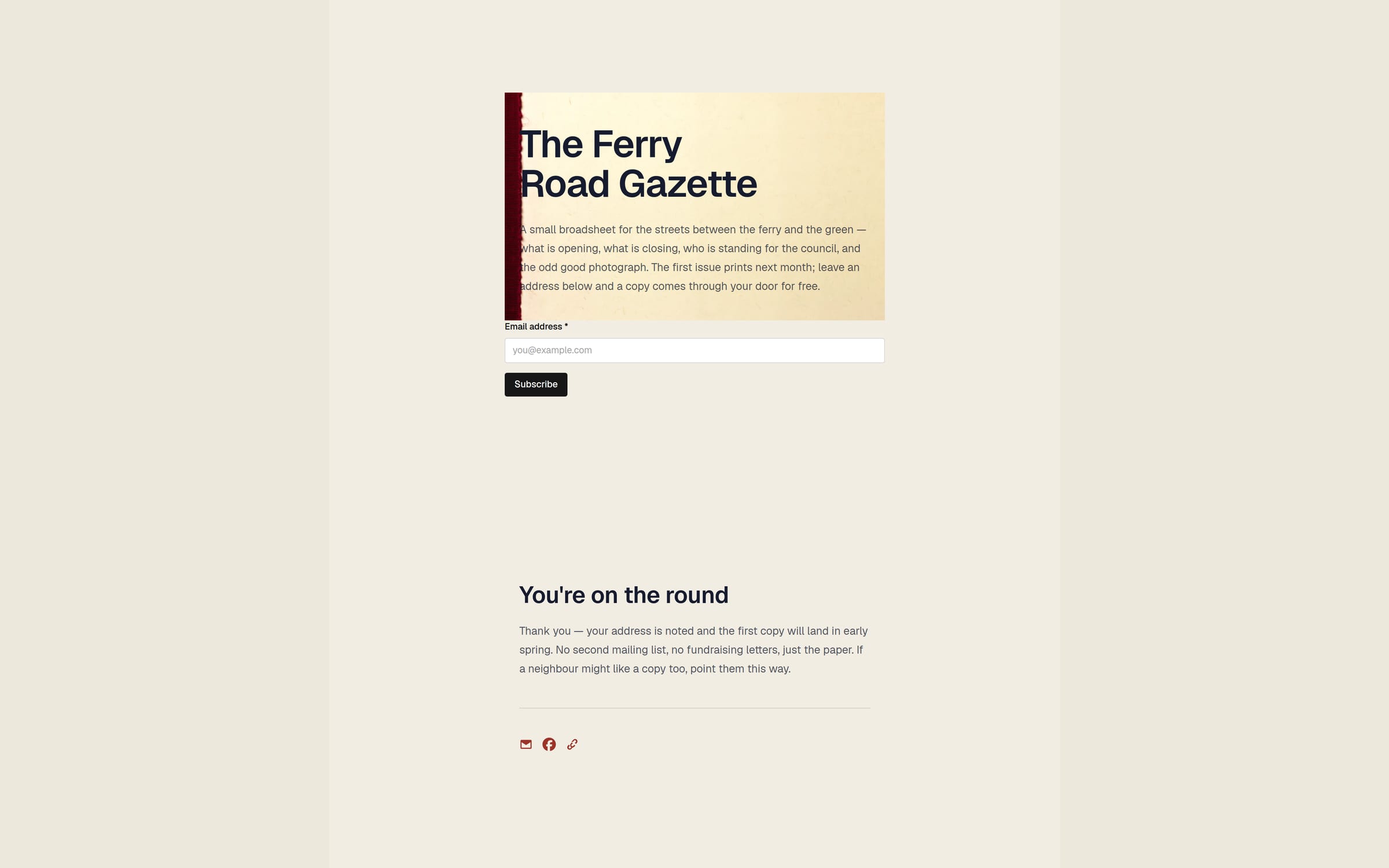 Gazette template preview