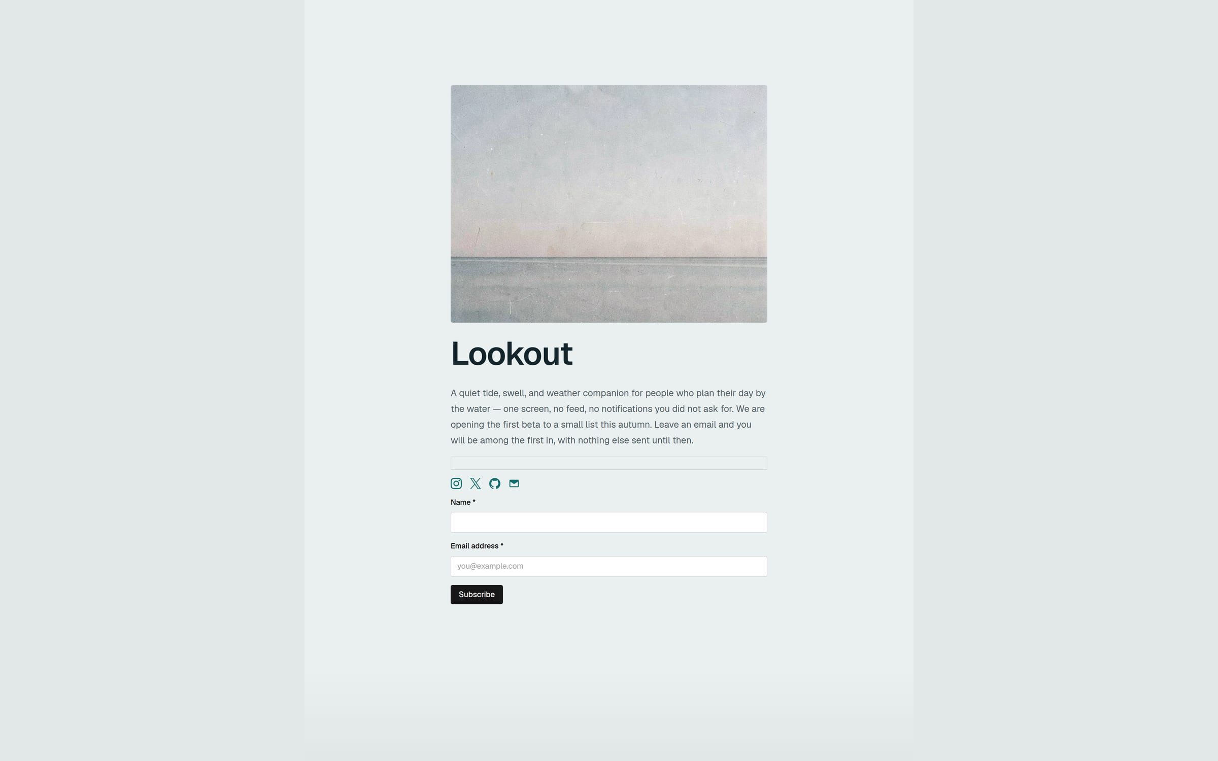 Lookout template preview