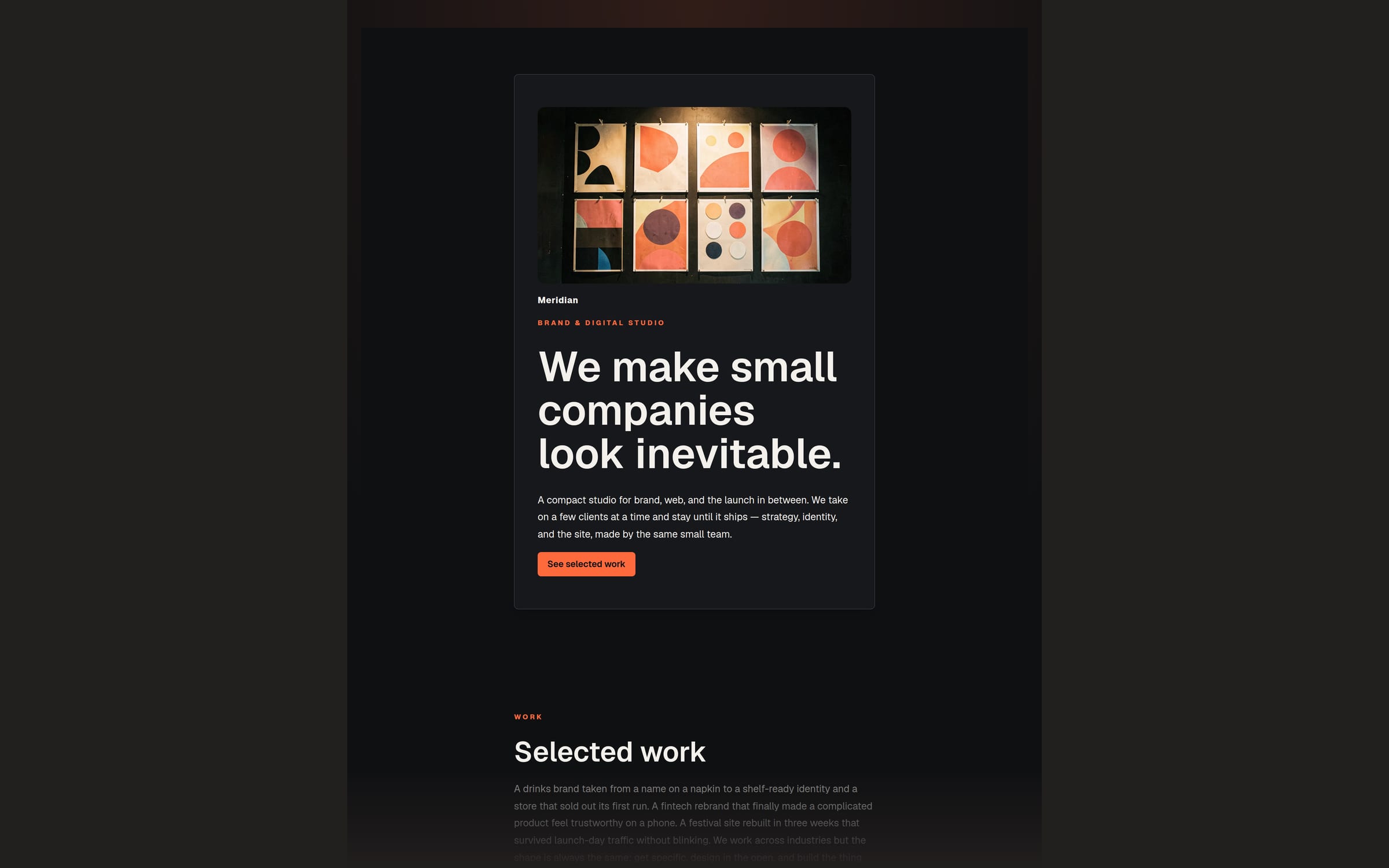Meridian template preview