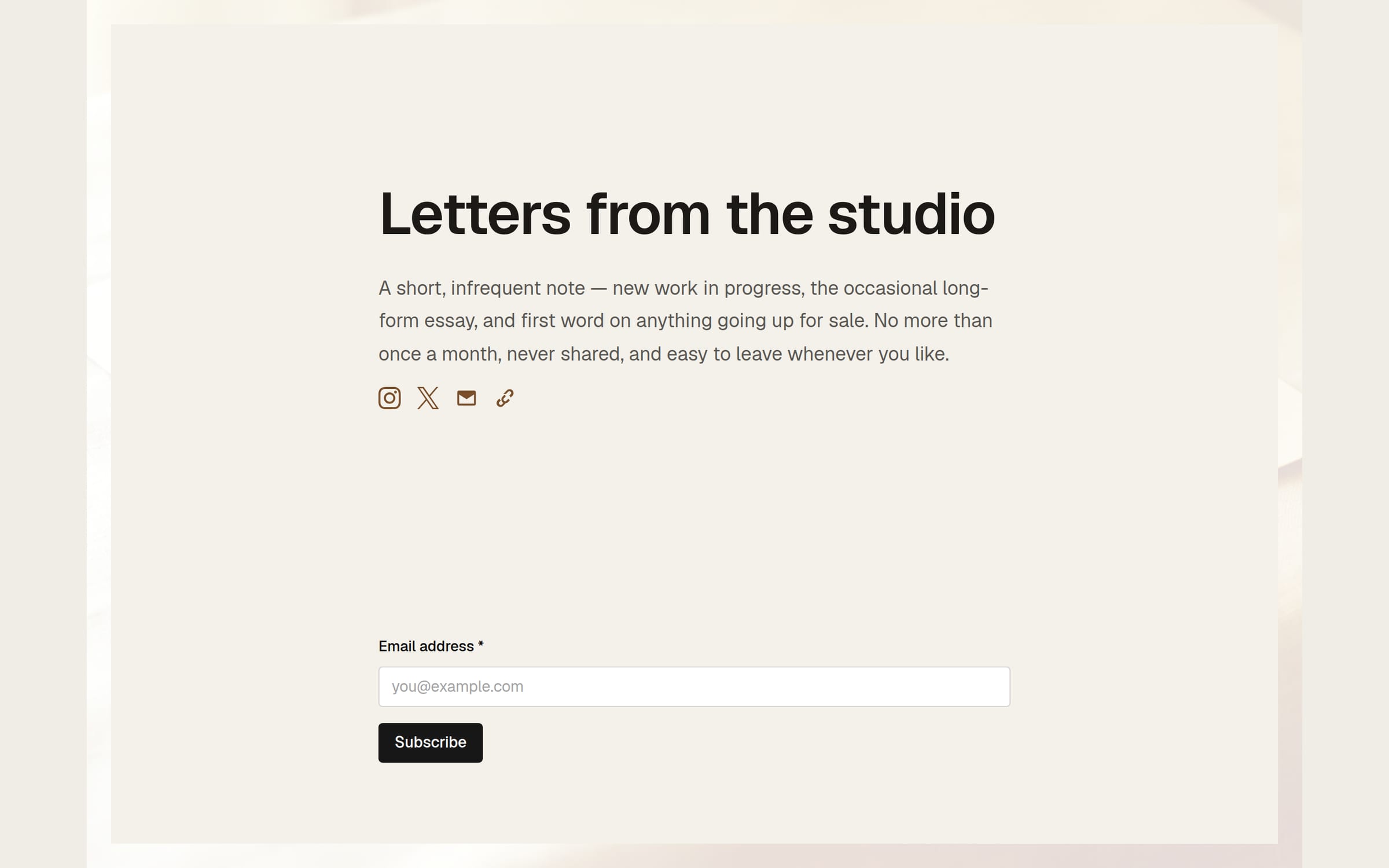 Missive template preview