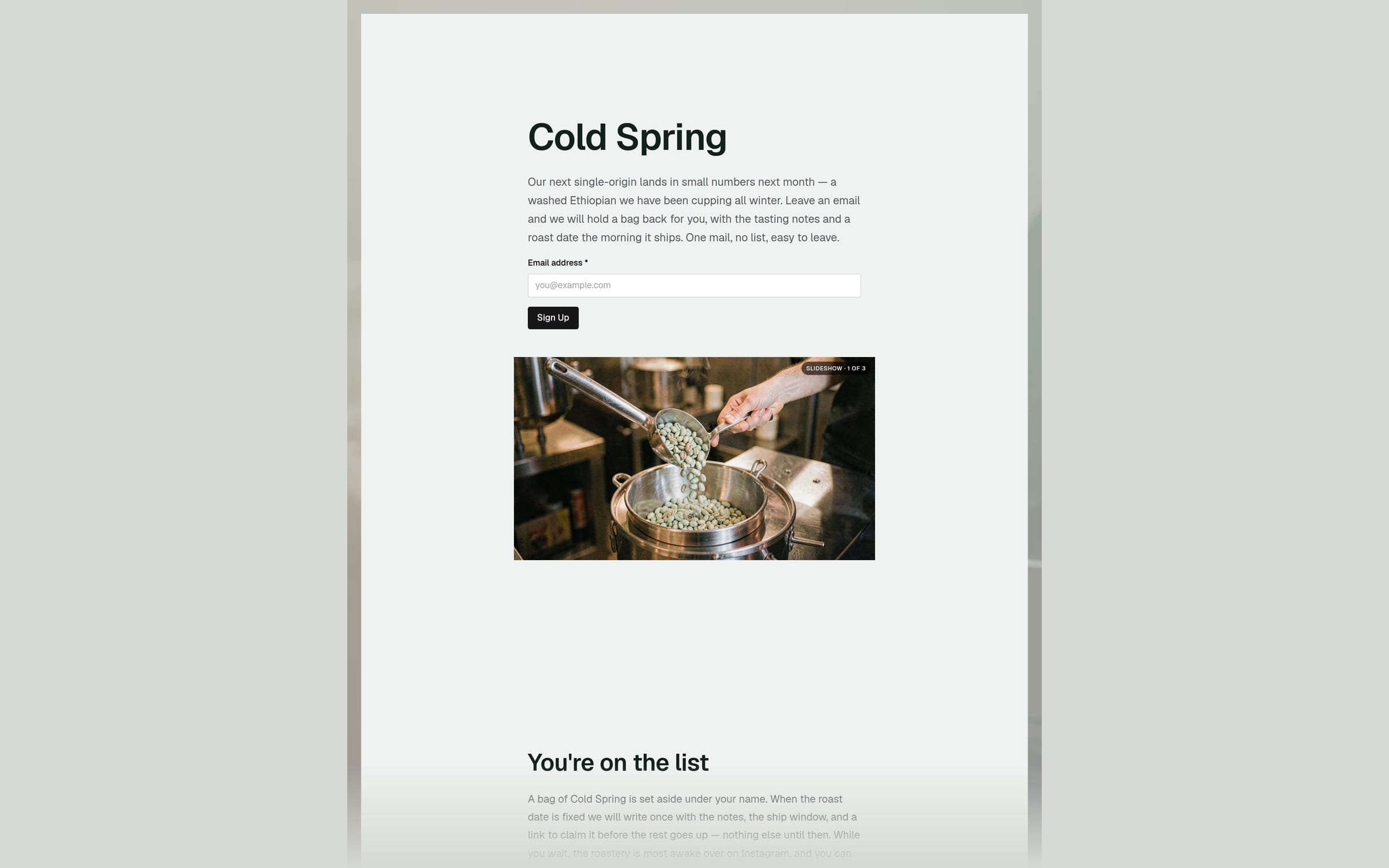Outset template preview