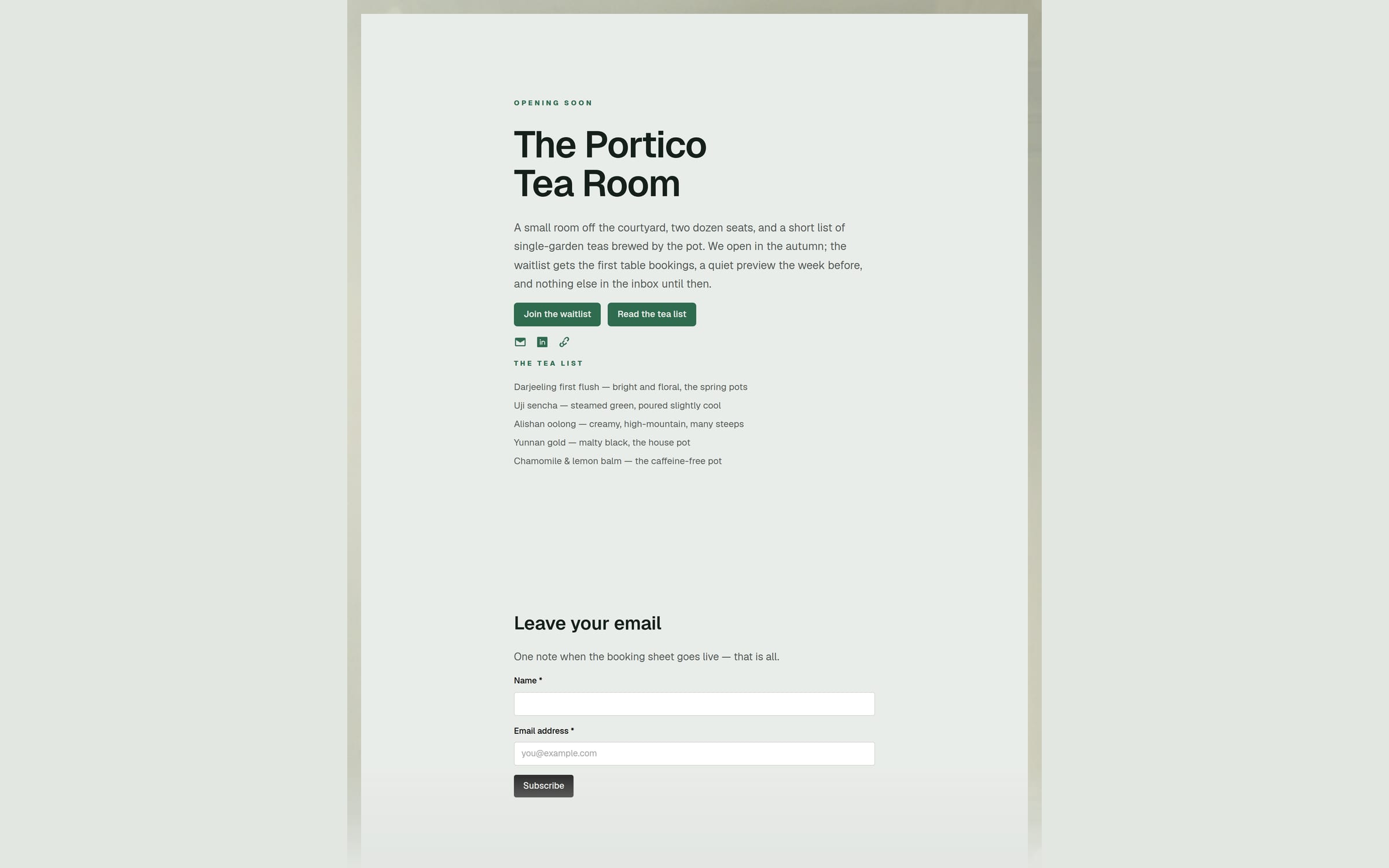 Portico template preview