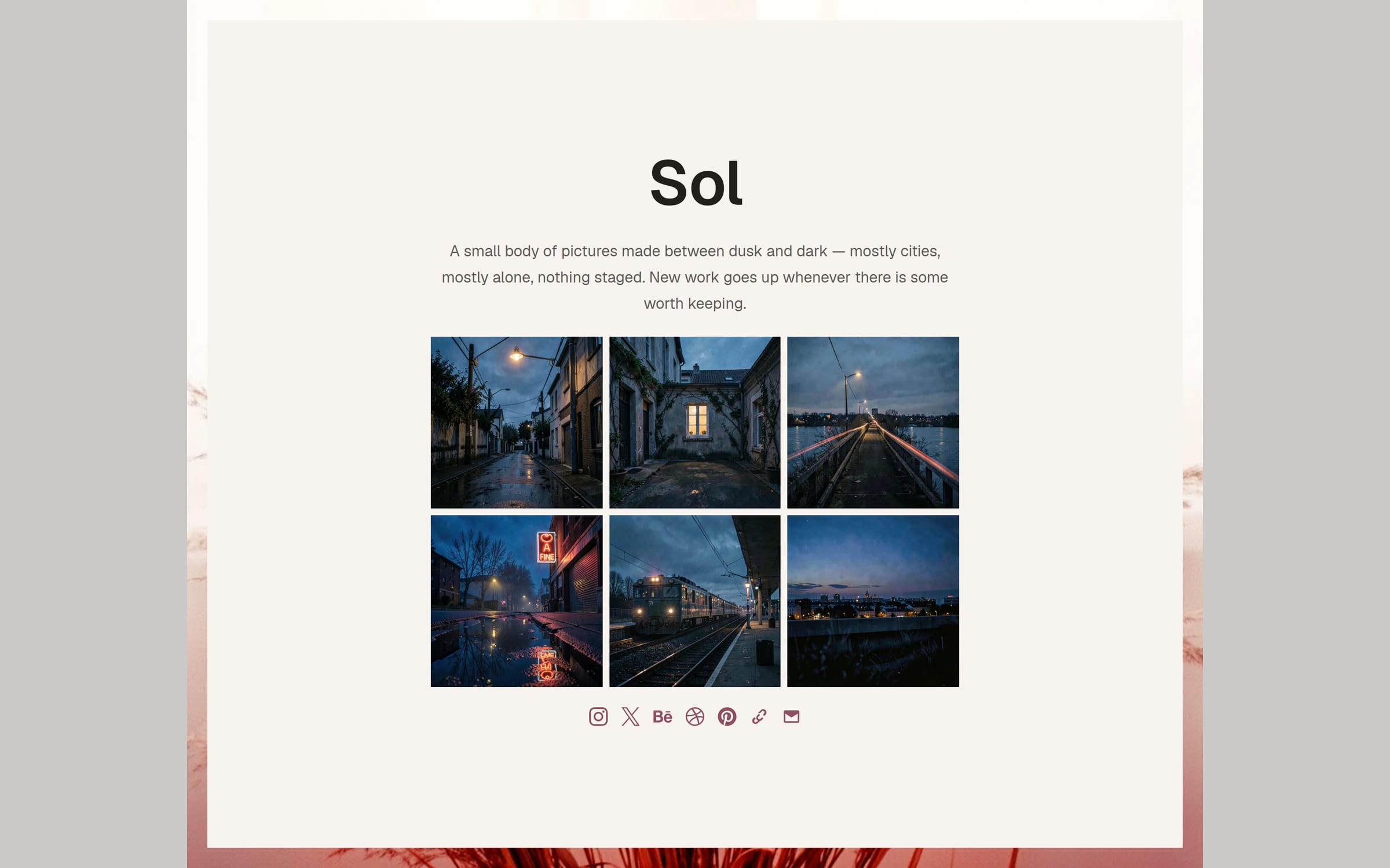 Vesper template preview
